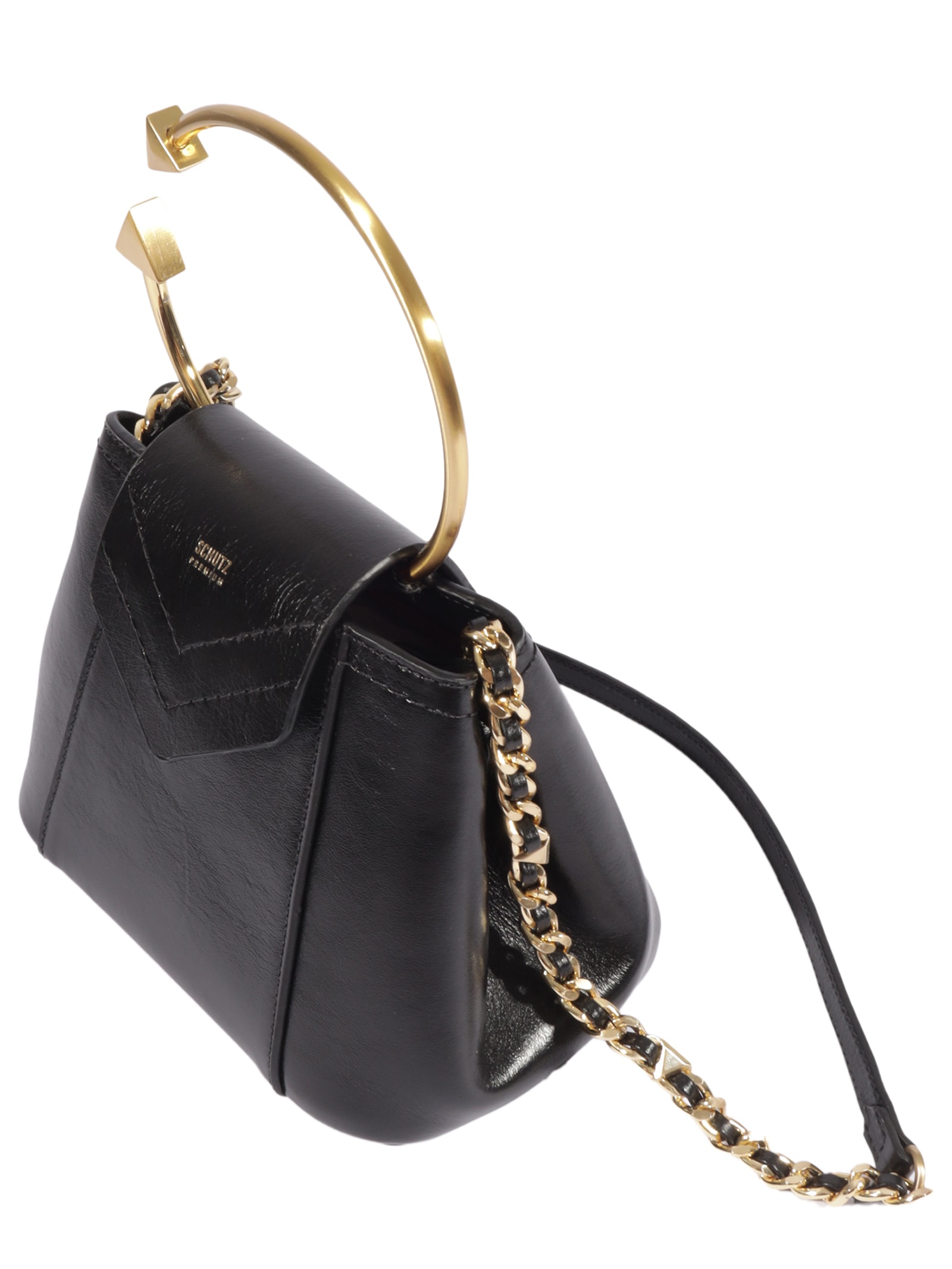 Bolsa Feminina Pequena Crossbody Lola Couro Preto Schutz