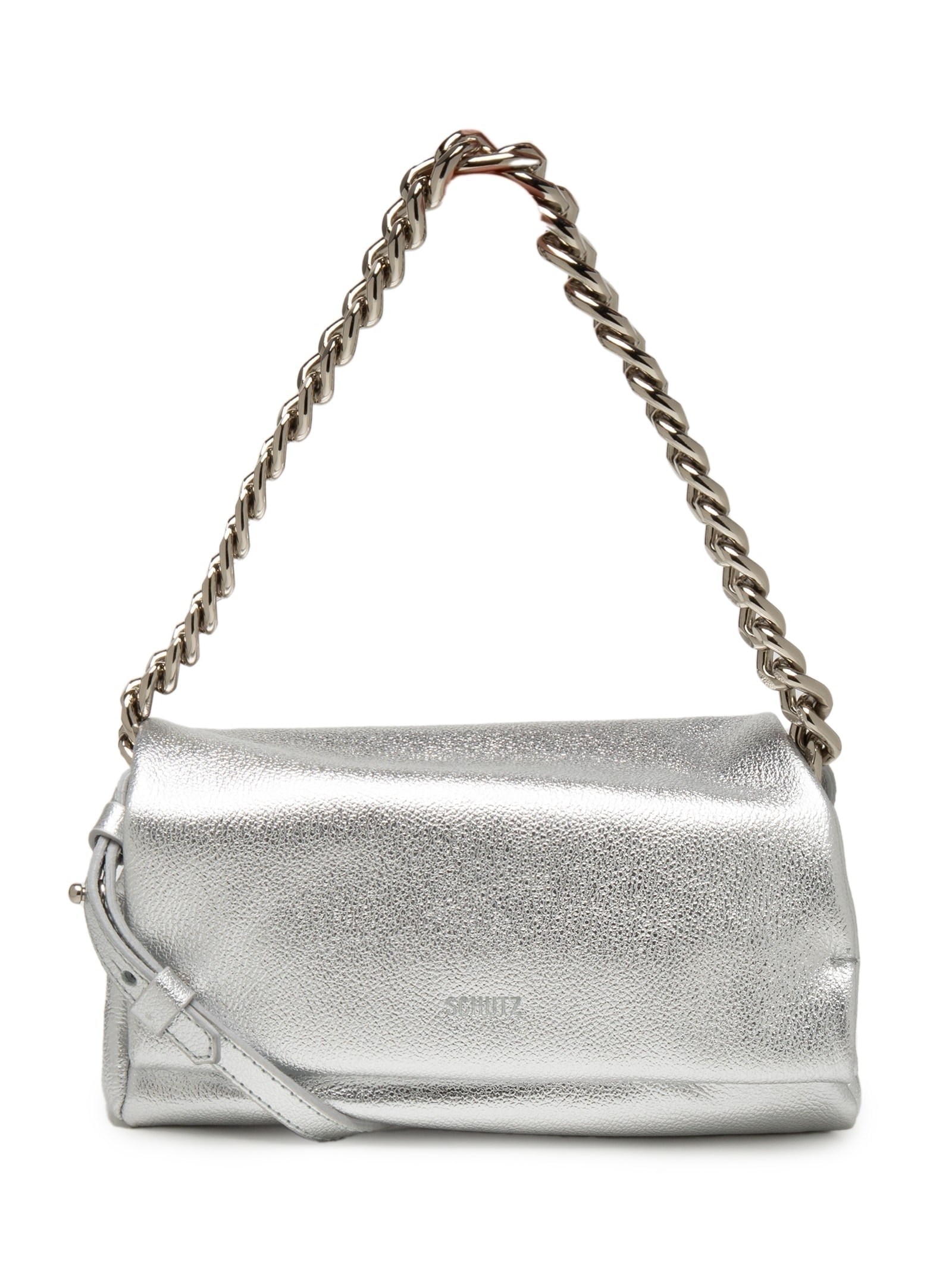 Bolsa Feminina Pequena Easy Fly Metal Prateado Schutz