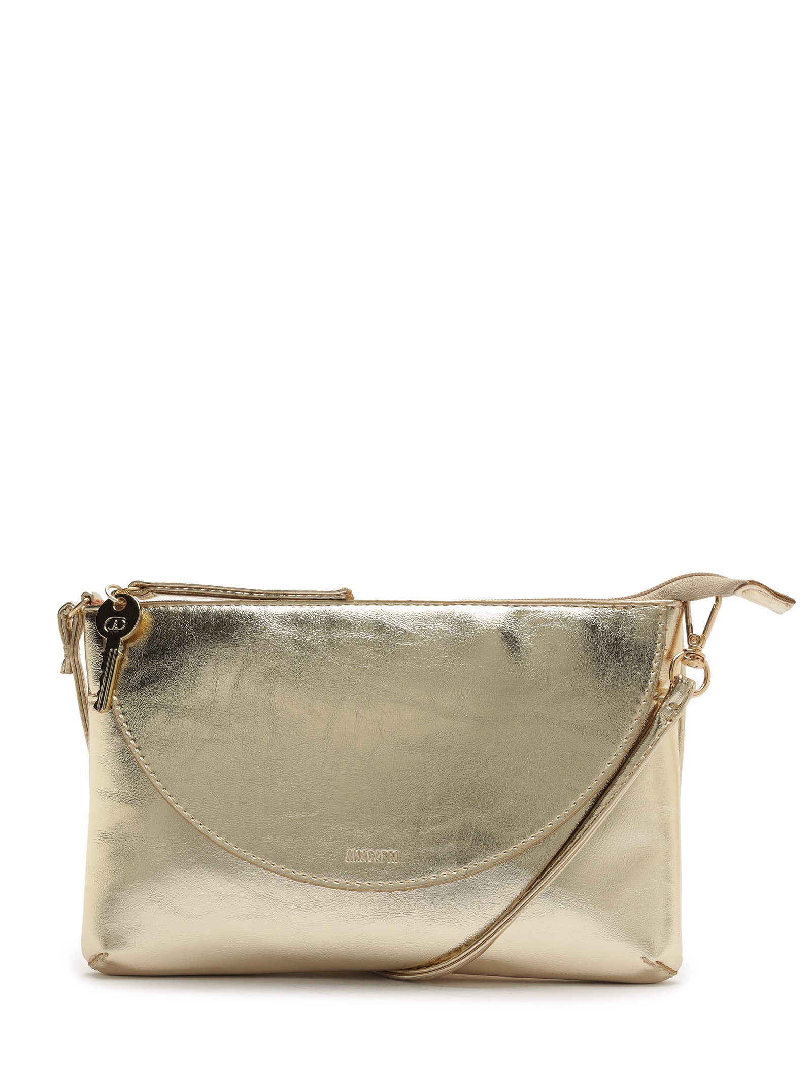 Bolsa Feminina Pequena Eco Napa Iron Dourado Anacapri