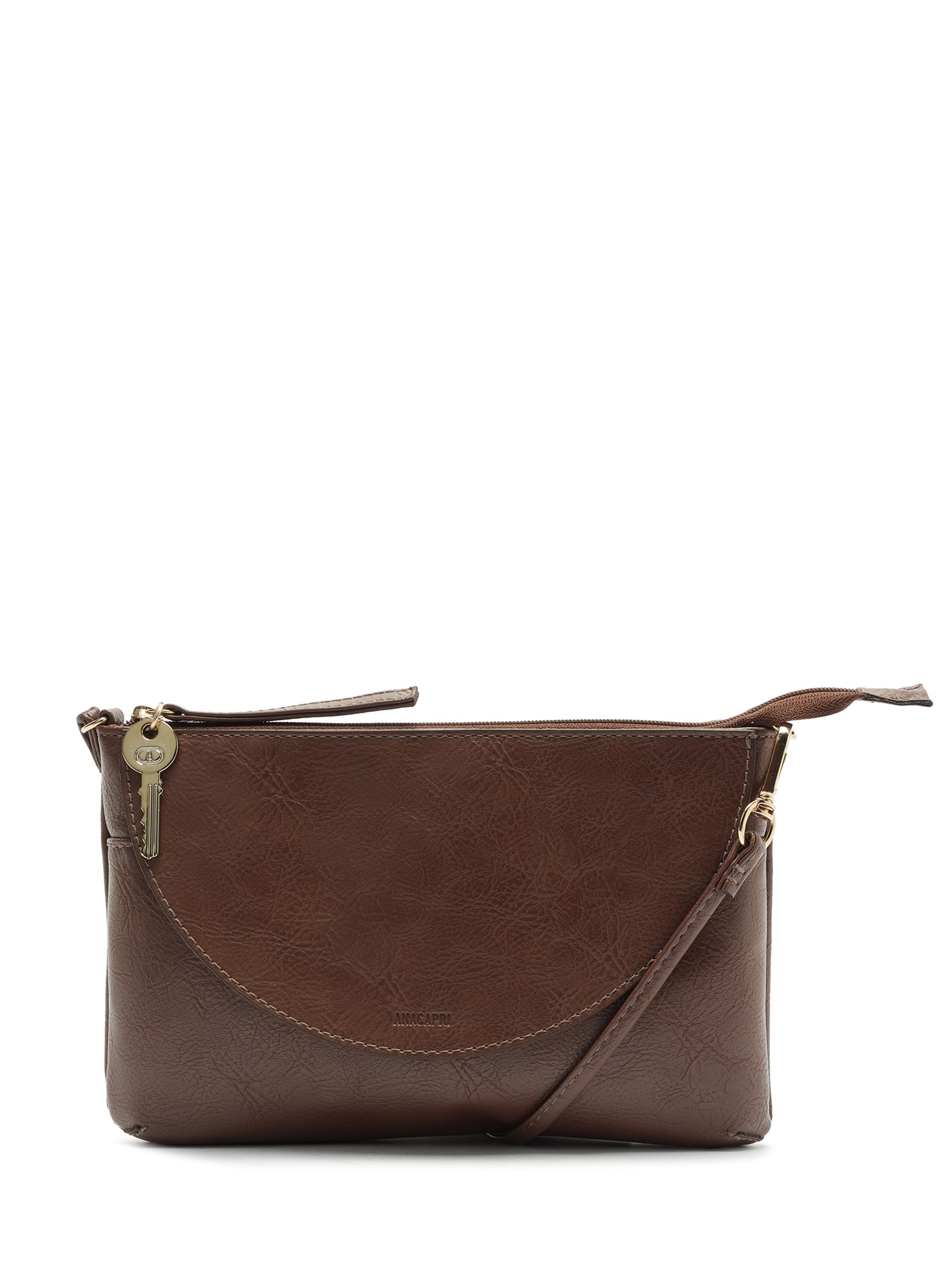 Bolsa Feminina Pequena Eco Napa Iron Marrom Anacapri