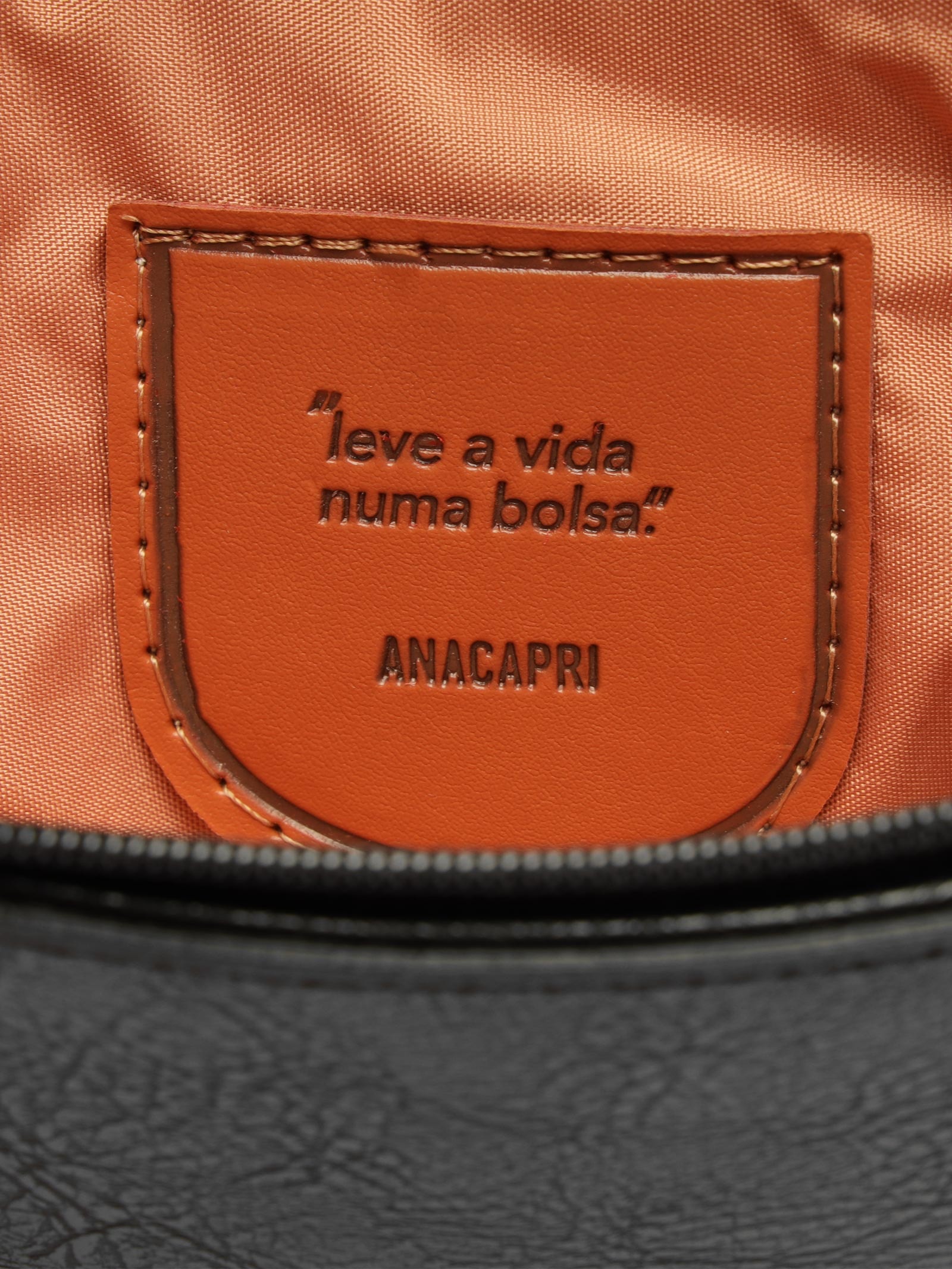 Bolsa Feminina Pequena Eco Napa Iron Preto Anacapri