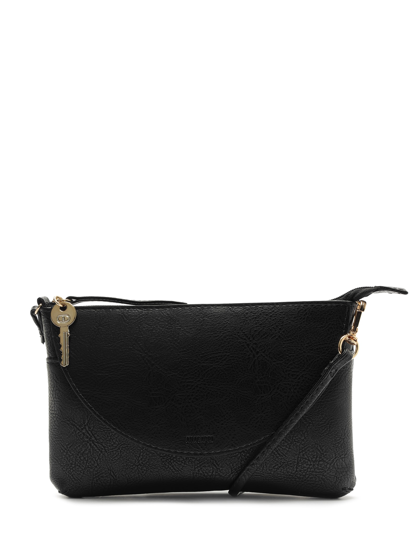 Bolsa Feminina Pequena Eco Napa Iron Preto Anacapri