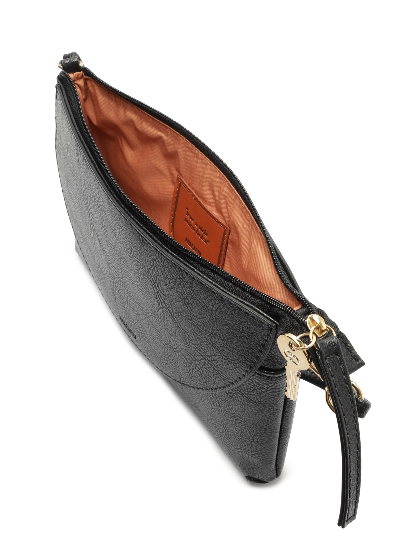 Bolsa Feminina Pequena Eco Napa Iron Preto Anacapri
