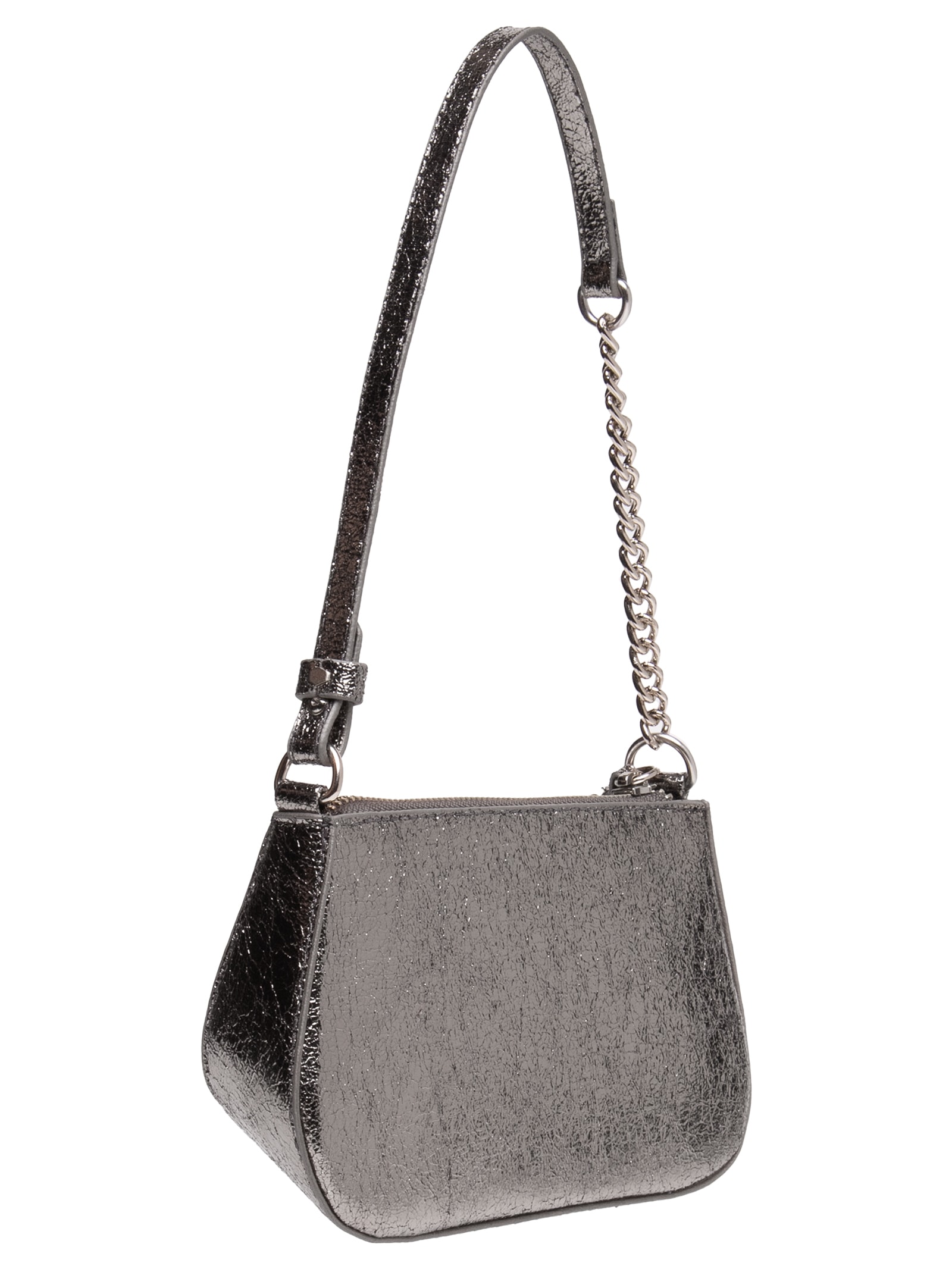 Bolsa Feminina Pequena Elettra Tecno Prateado Schutz