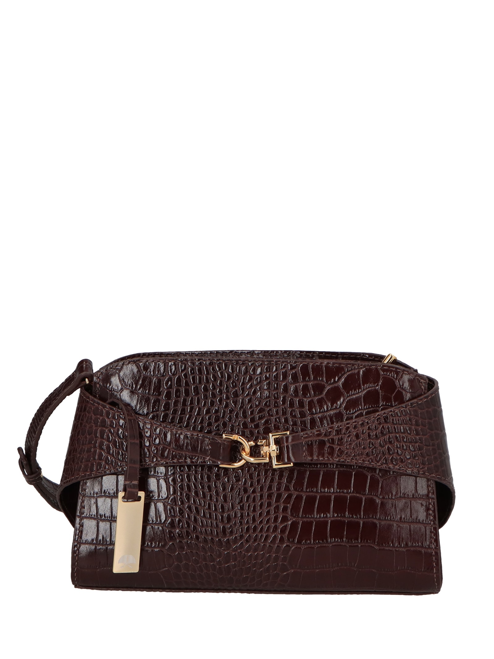 Bolsa Feminina Pequena Em Couro Marrom Luiza Barcelos