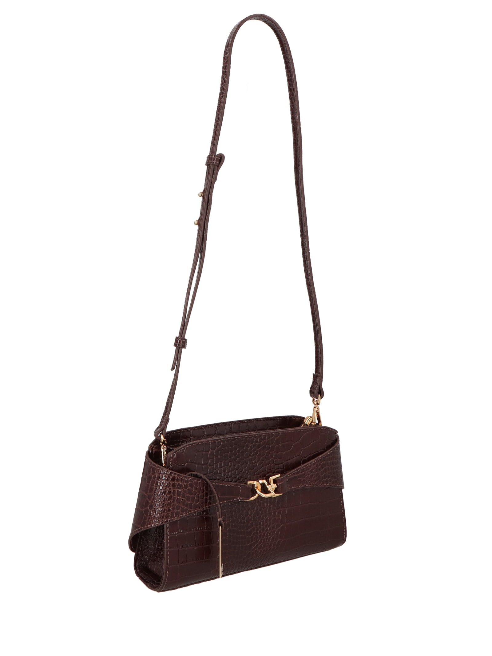 Bolsa Feminina Pequena Em Couro Marrom Luiza Barcelos