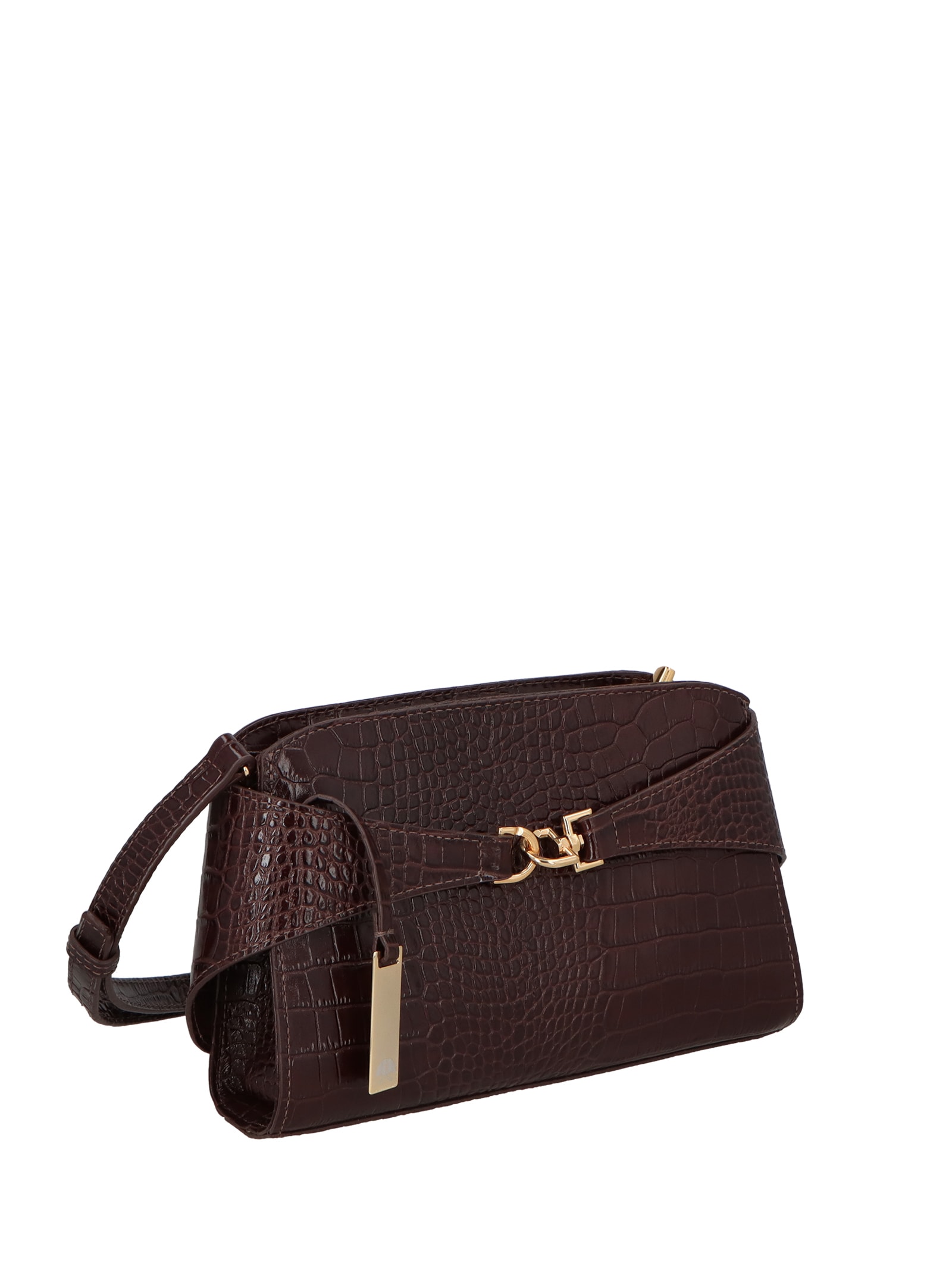 Bolsa Feminina Pequena Em Couro Marrom Luiza Barcelos