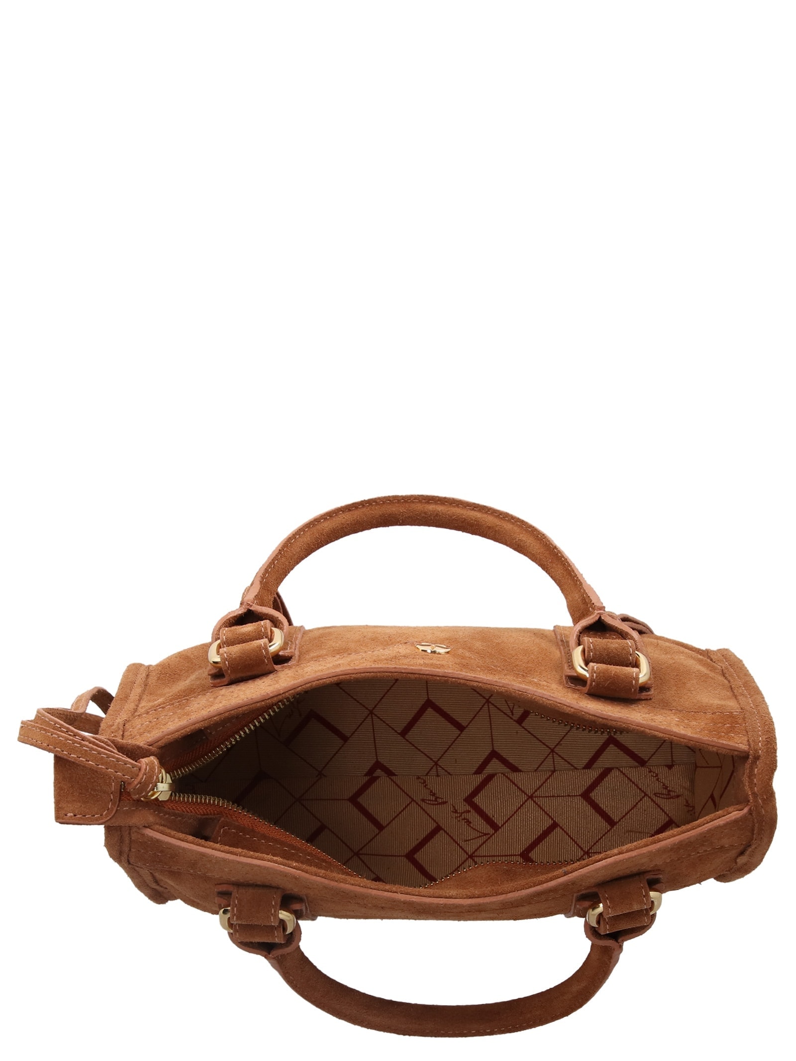 Bolsa Feminina Pequena Em Couro Marrom Luiza Barcelos