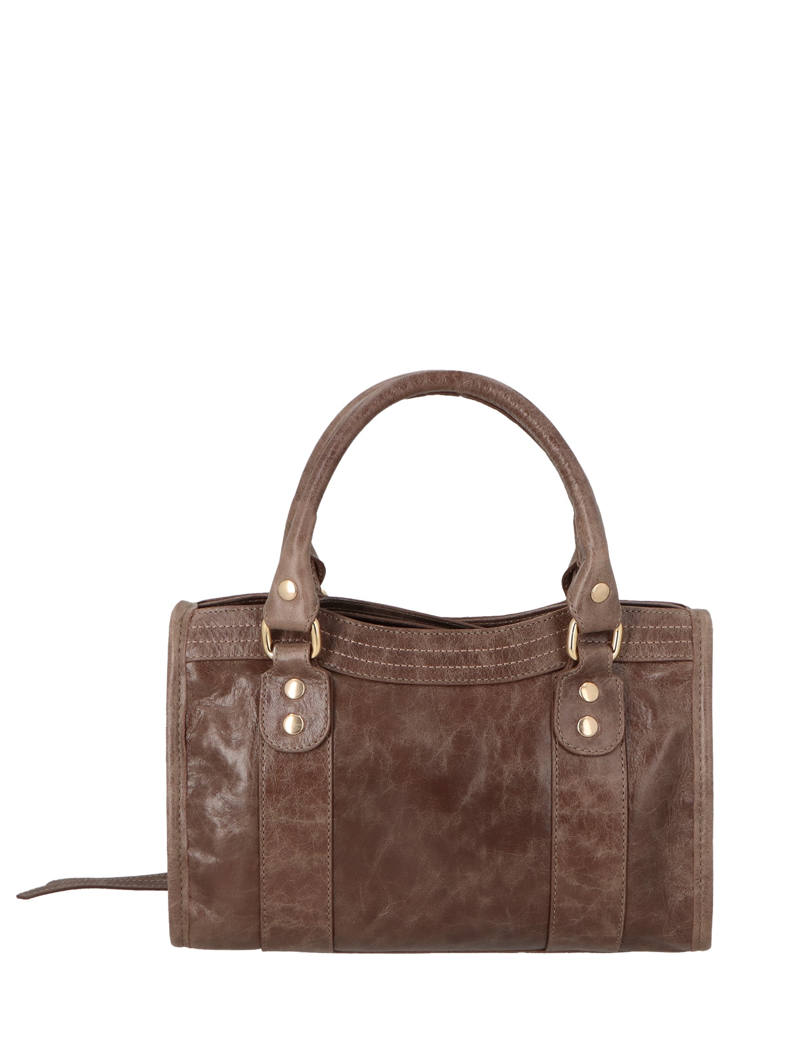 Bolsa Feminina Pequena Em Couro Marrom Luiza Barcelos