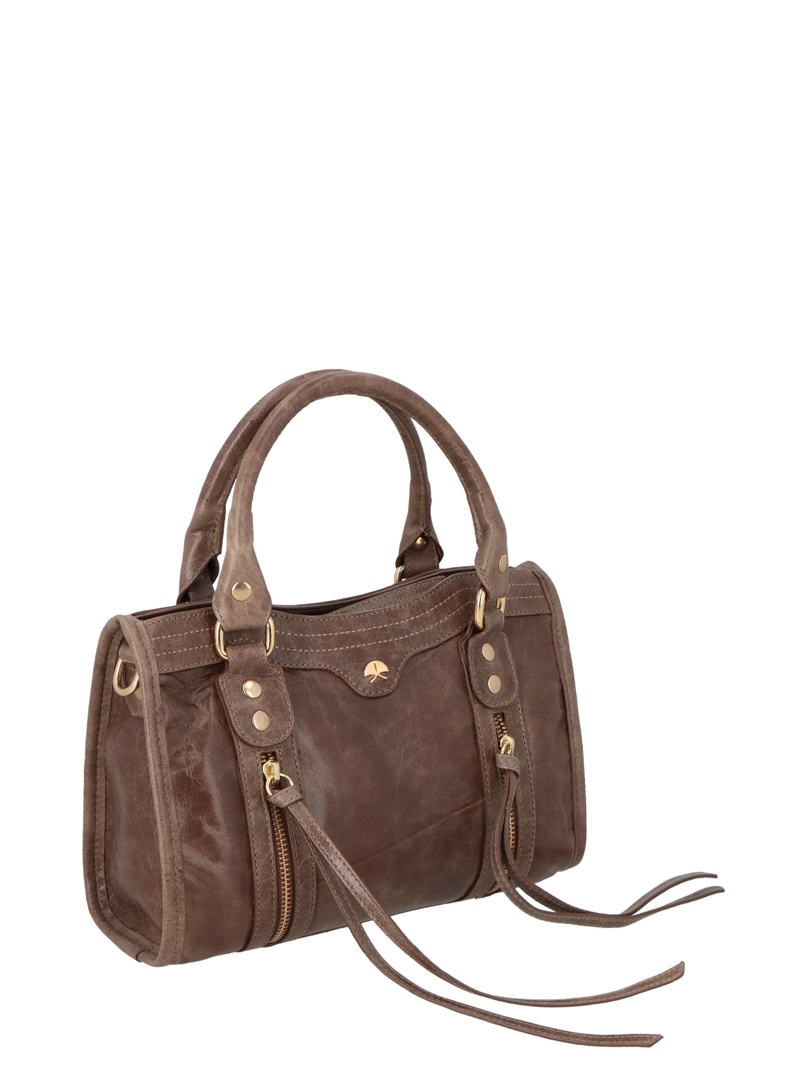Bolsa Feminina Pequena Em Couro Marrom Luiza Barcelos