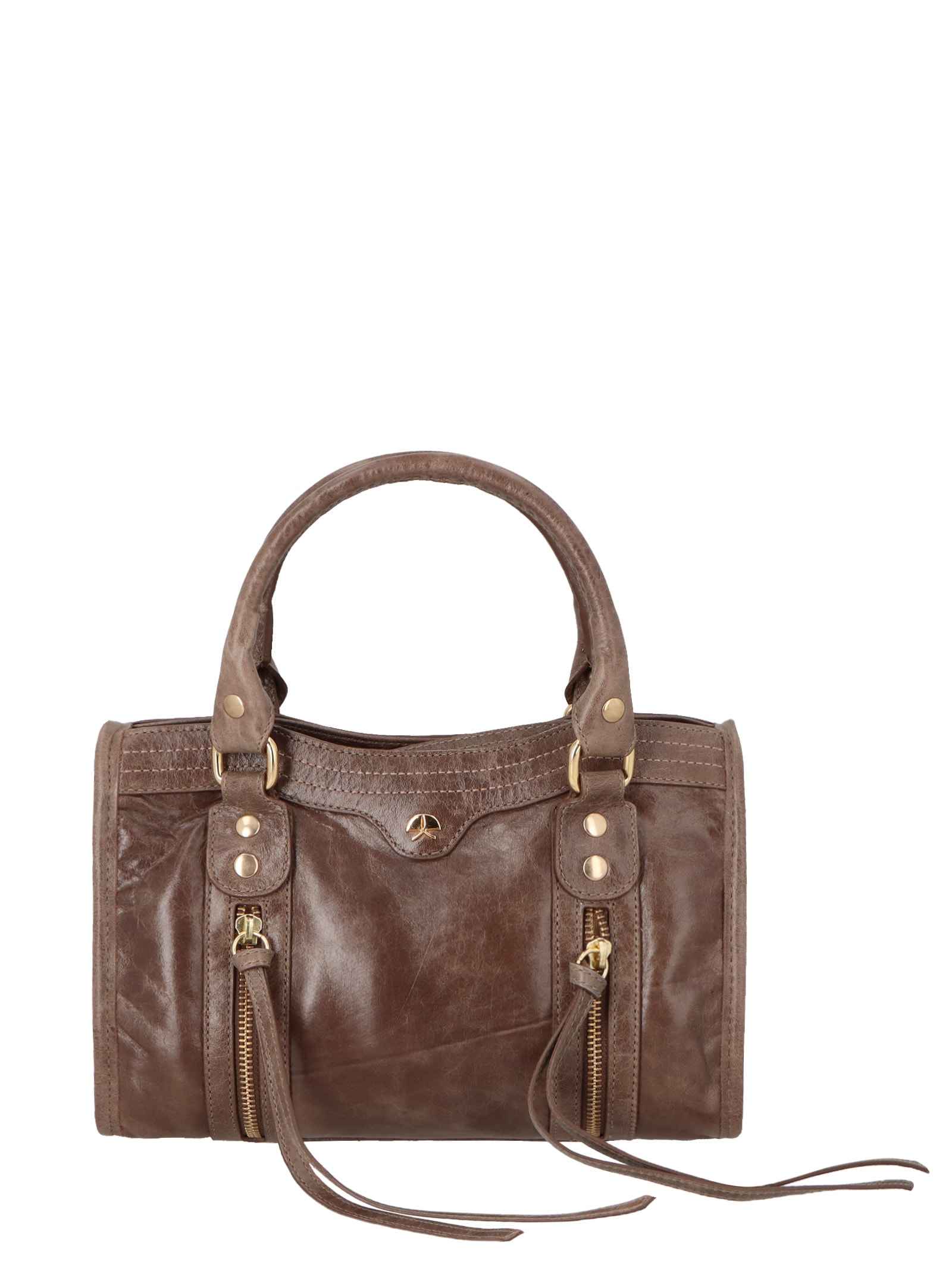 Bolsa Feminina Pequena Em Couro Marrom Luiza Barcelos