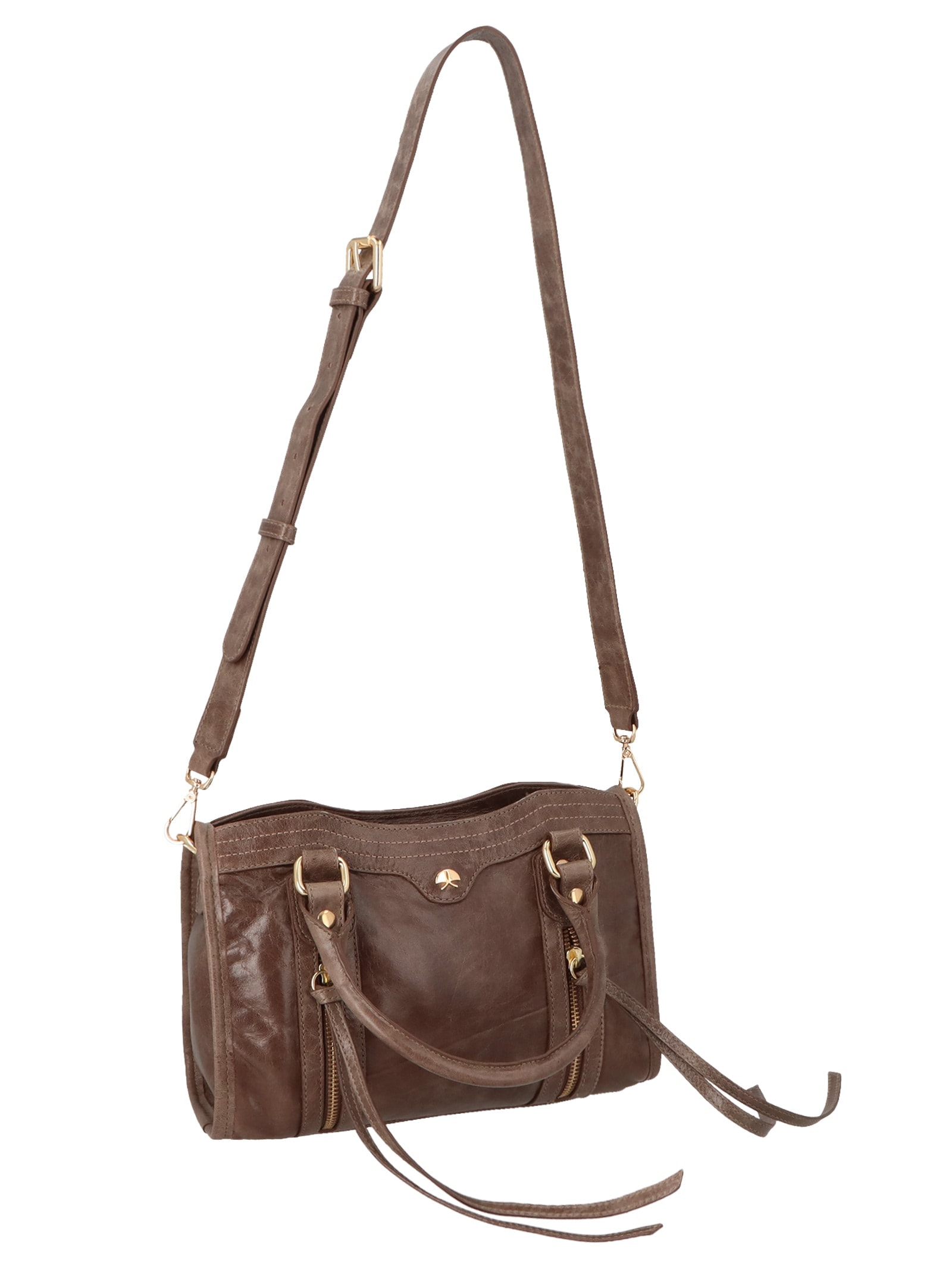 Bolsa Feminina Pequena Em Couro Marrom Luiza Barcelos