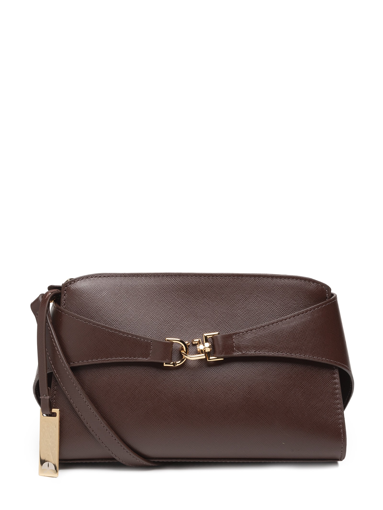 Bolsa Feminina Pequena Em Couro Oslo Marrom Luiza Barcelos