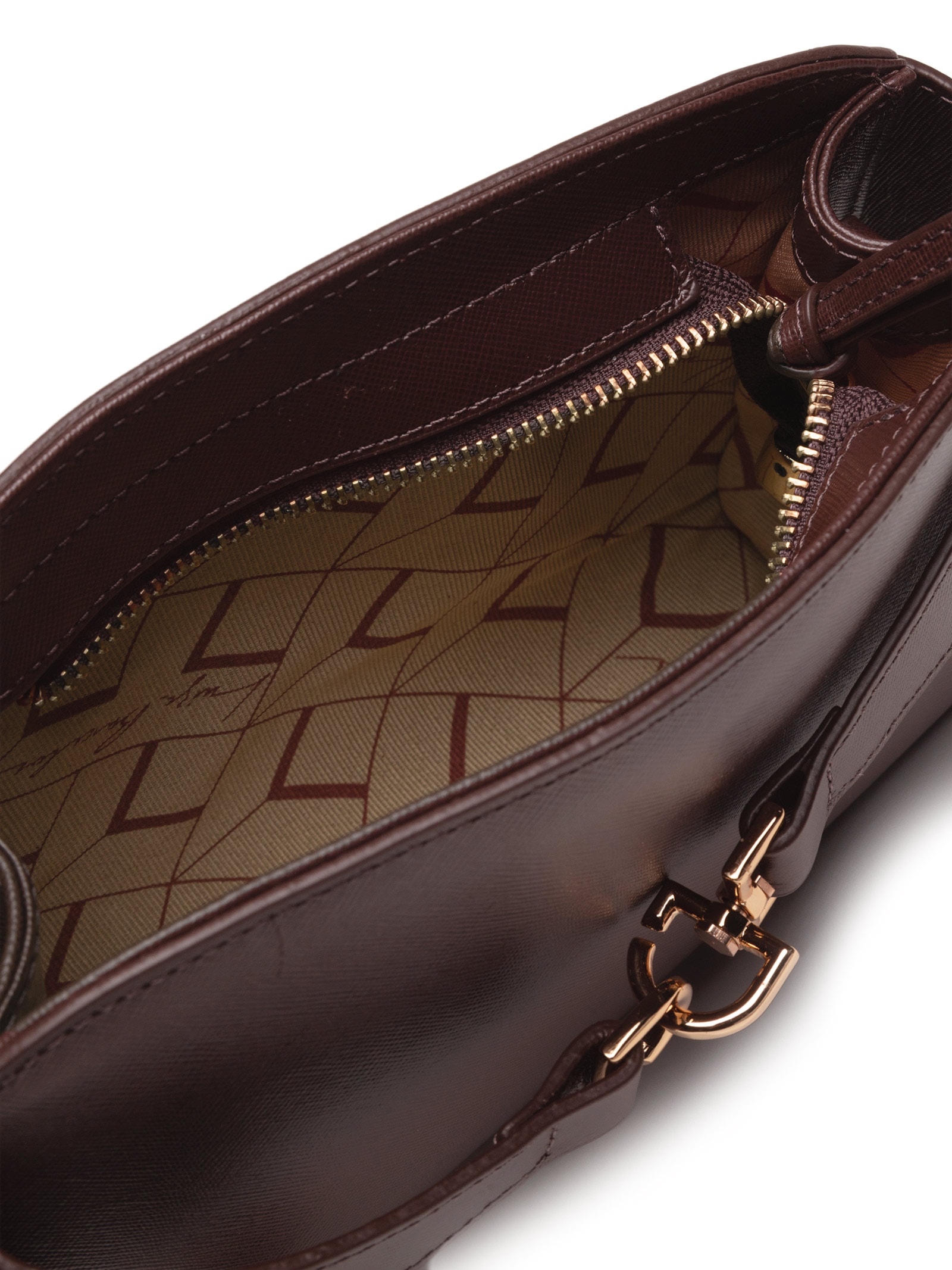 Bolsa Feminina Pequena Em Couro Oslo Marrom Luiza Barcelos