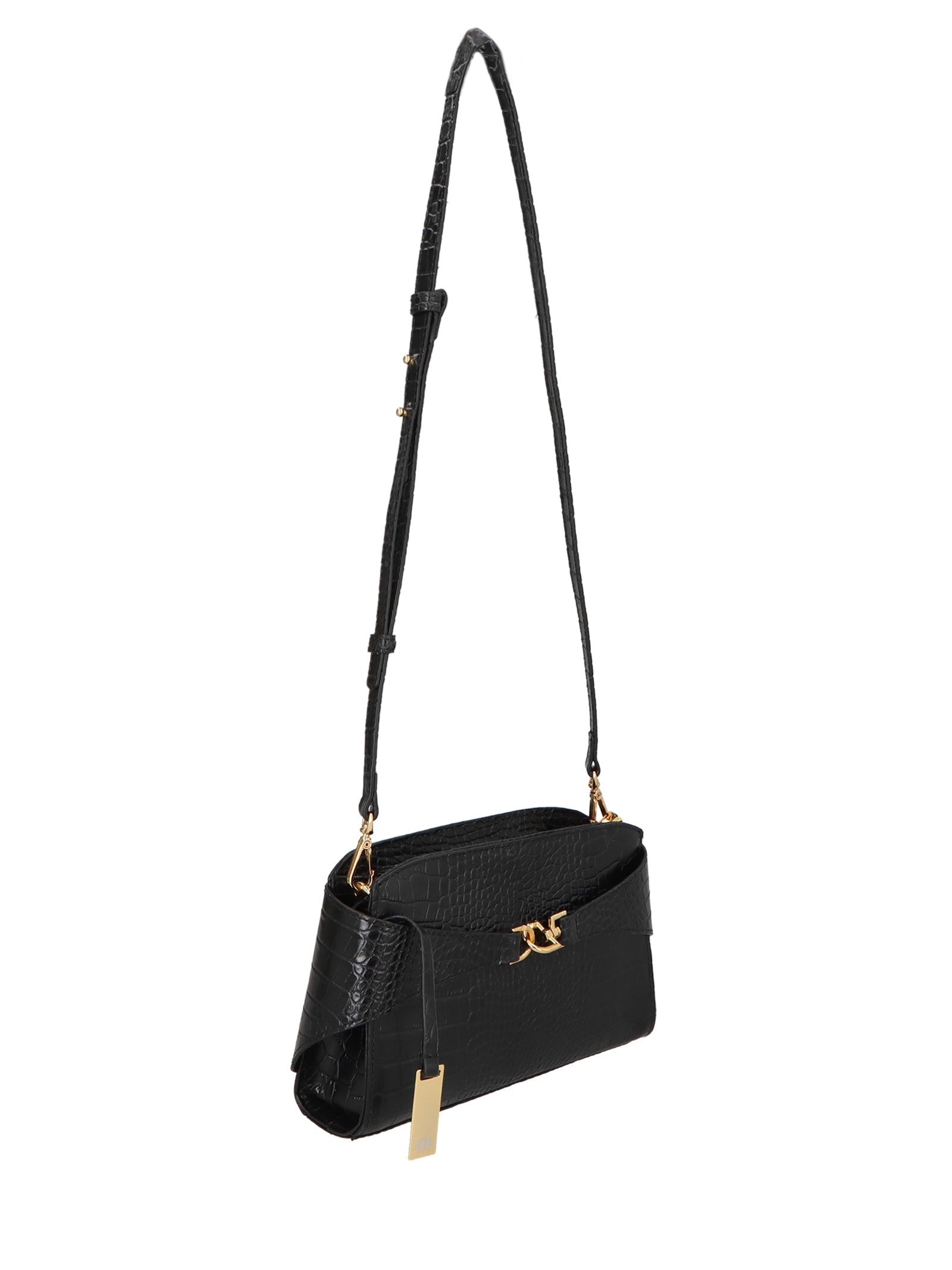 Bolsa Feminina Pequena Em Couro Preto Luiza Barcelos