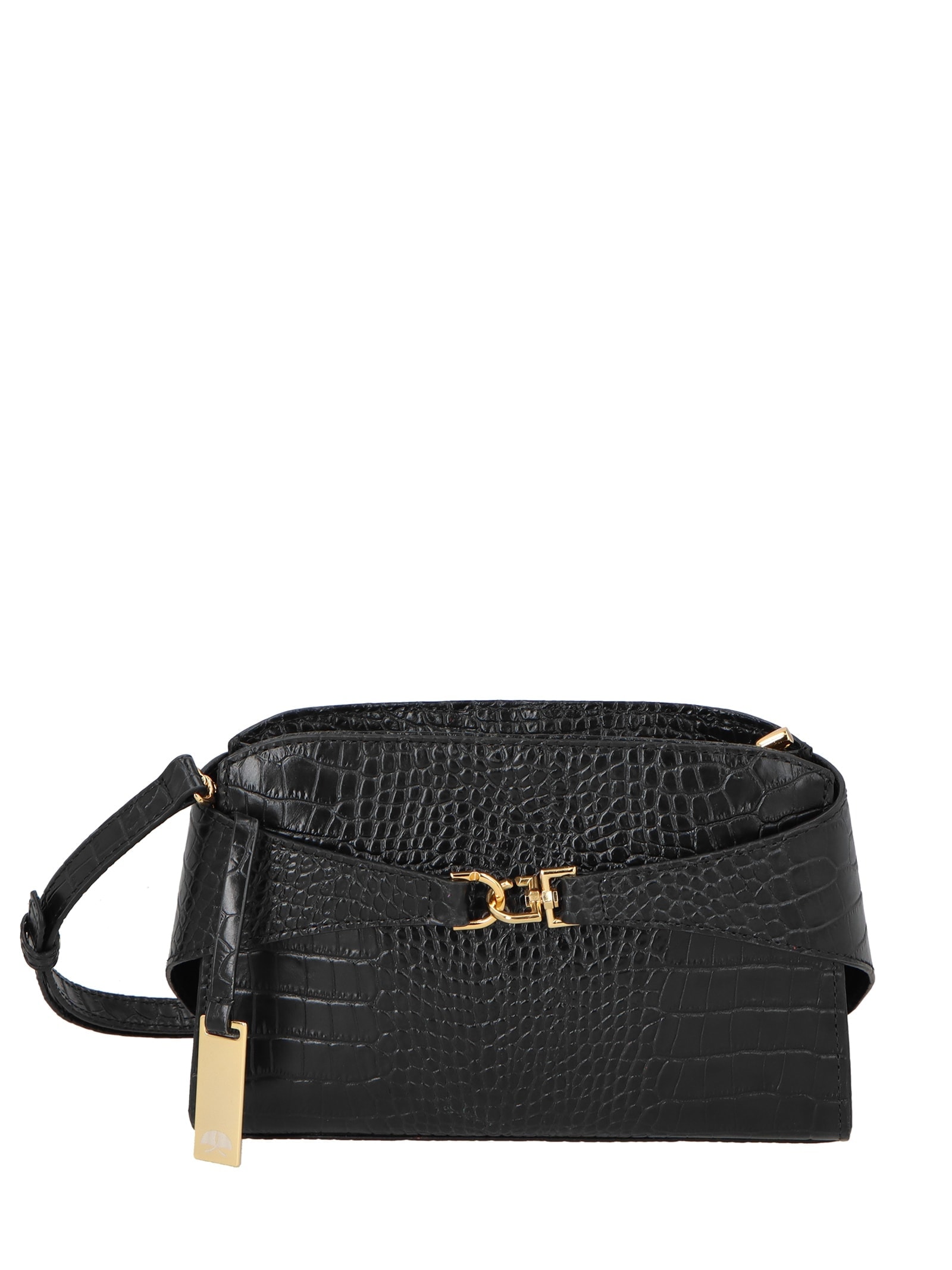 Bolsa Feminina Pequena Em Couro Preto Luiza Barcelos