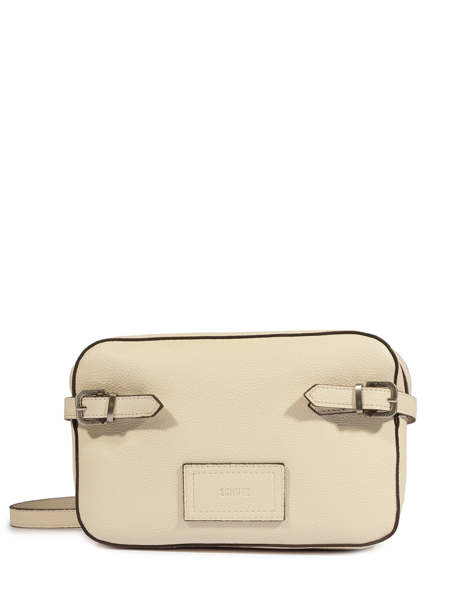 Bolsa Feminina Pequena Fivelas Branco Schutz