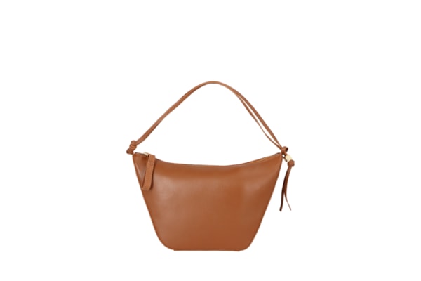Bolsa Feminina Pequena Hobo Em Couro - Marrom