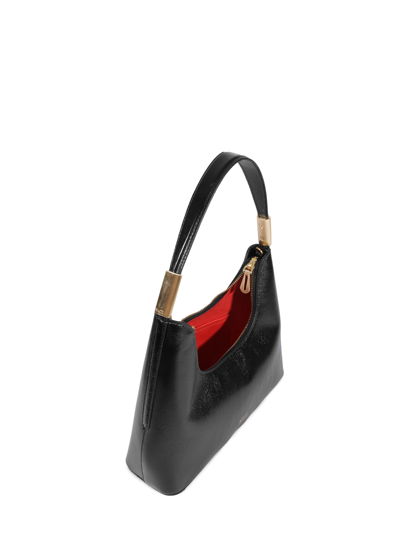 Bolsa Feminina Pequena Hobo Tiracolo Couro Preto Schutz