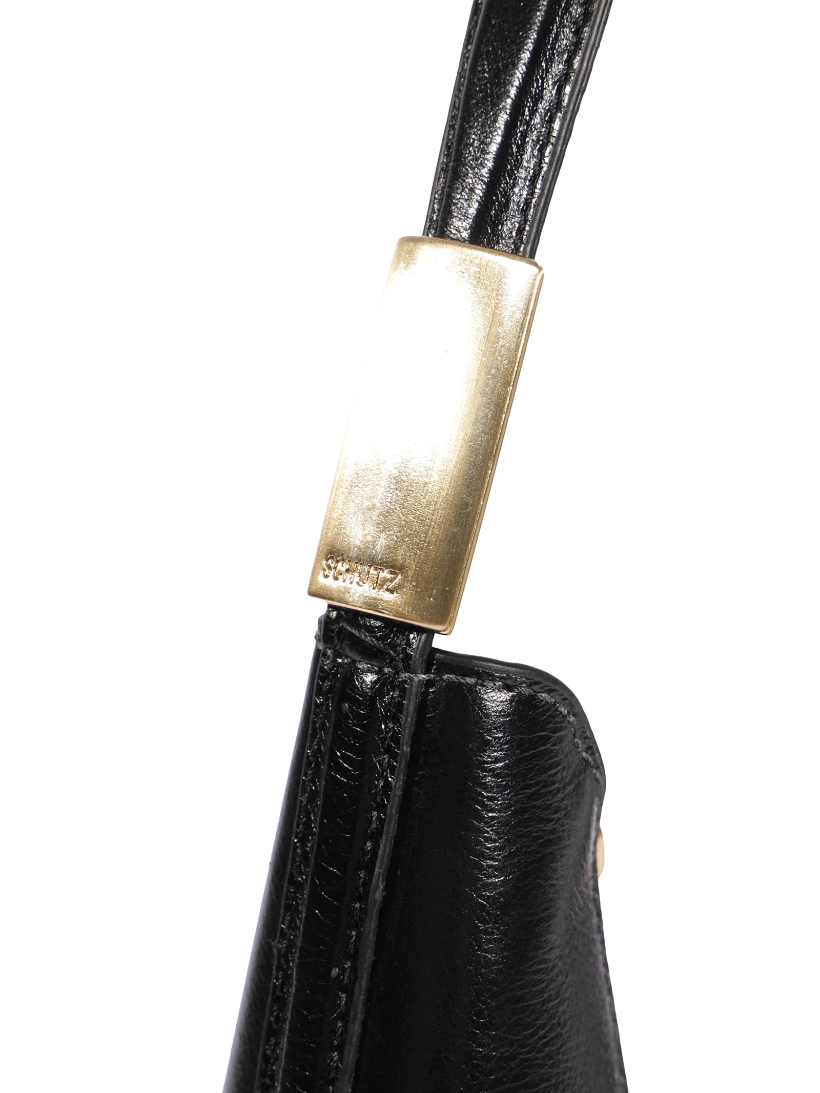 Bolsa Feminina Pequena Hobo Tiracolo Couro Preto Schutz