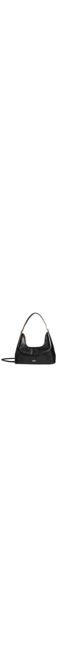 Bolsa Feminina Pequena Hobo Tiracolo Couro - Preto