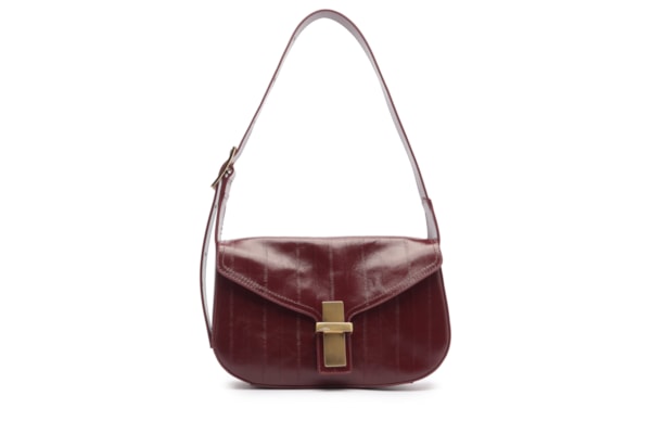 Bolsa Feminina Pequena Leather Enguia - Vermelho
