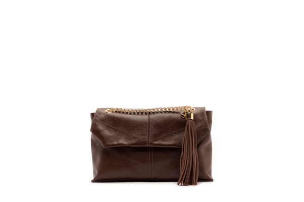 Bolsa Feminina Pequena Leather Glove - Marrom