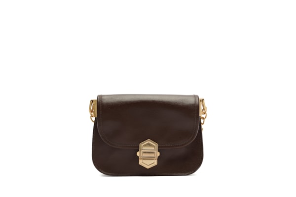 Bolsa Feminina Pequena Leather Sand - Marrom