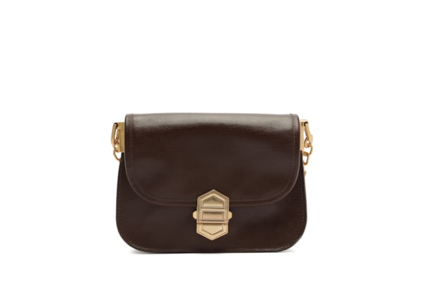 Bolsa Feminina Pequena Leather Sand - Marrom