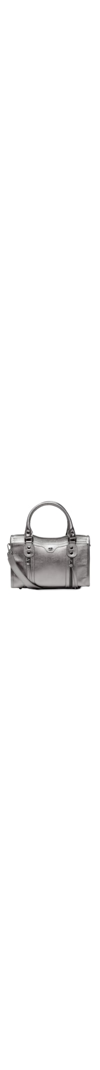 Bolsa Feminina Pequena Metal Leather - Prateado