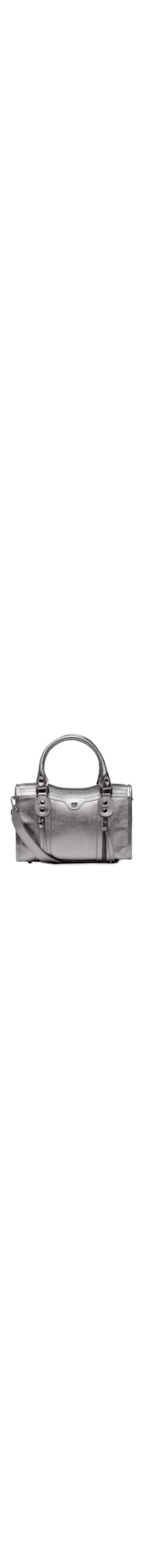 Bolsa Feminina Pequena Metal Leather - Prateado