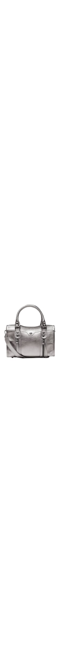 Bolsa Feminina Pequena Metal Leather - Prateado