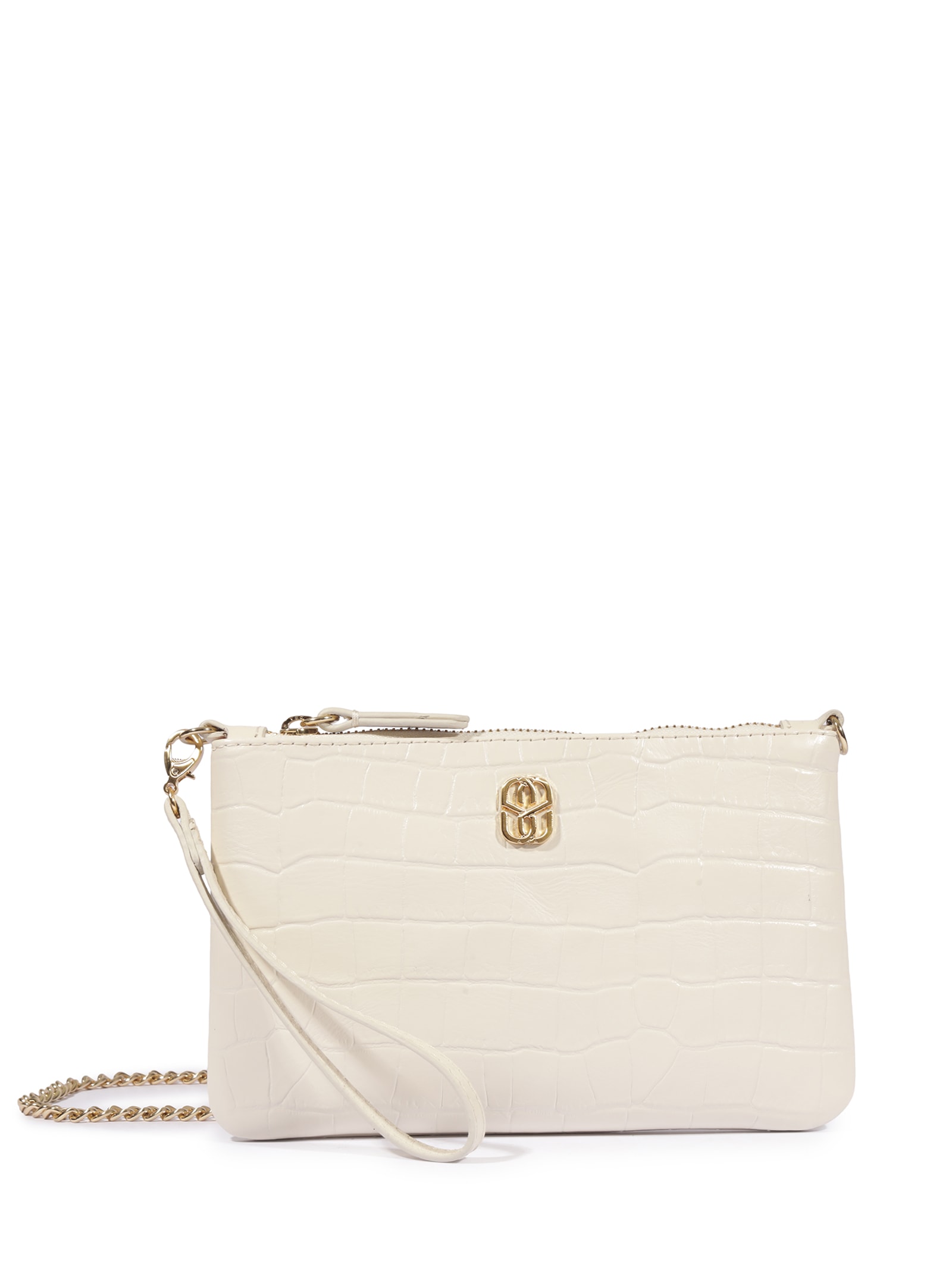 Bolsa Feminina Pequena Napa Fl Branco Schutz
