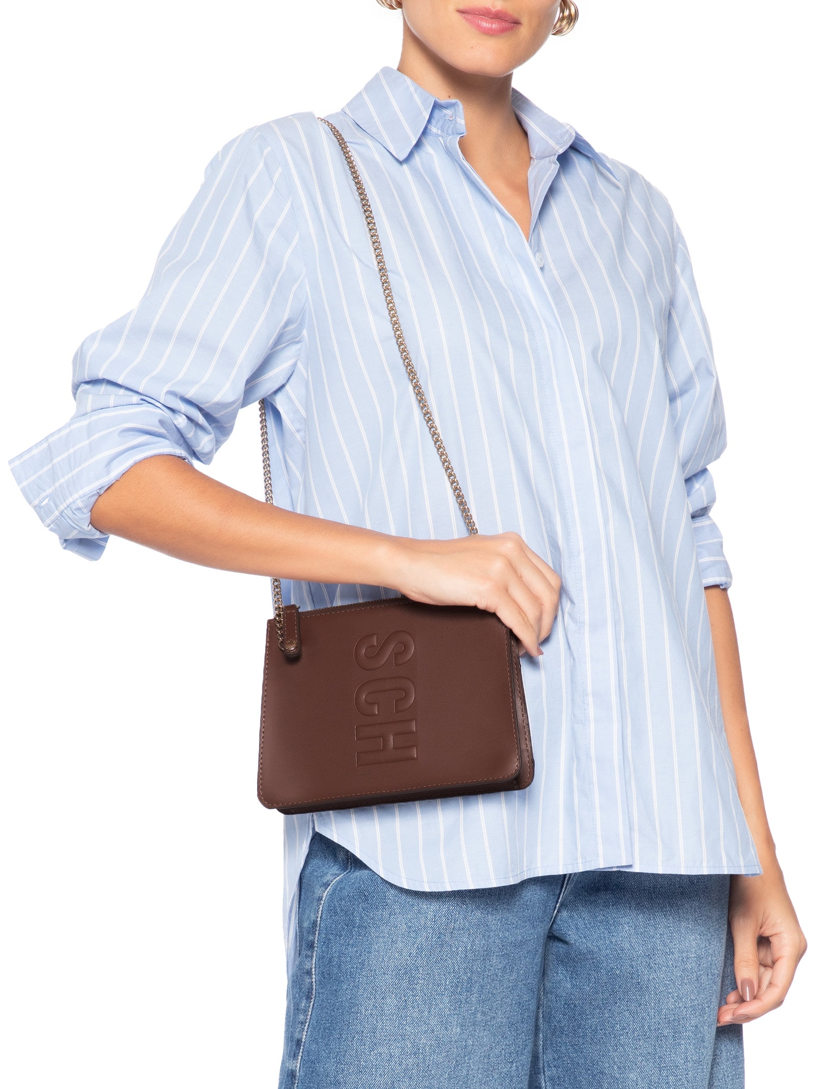 Bolsa Feminina Pequena Napa Premiatto Marrom Schutz