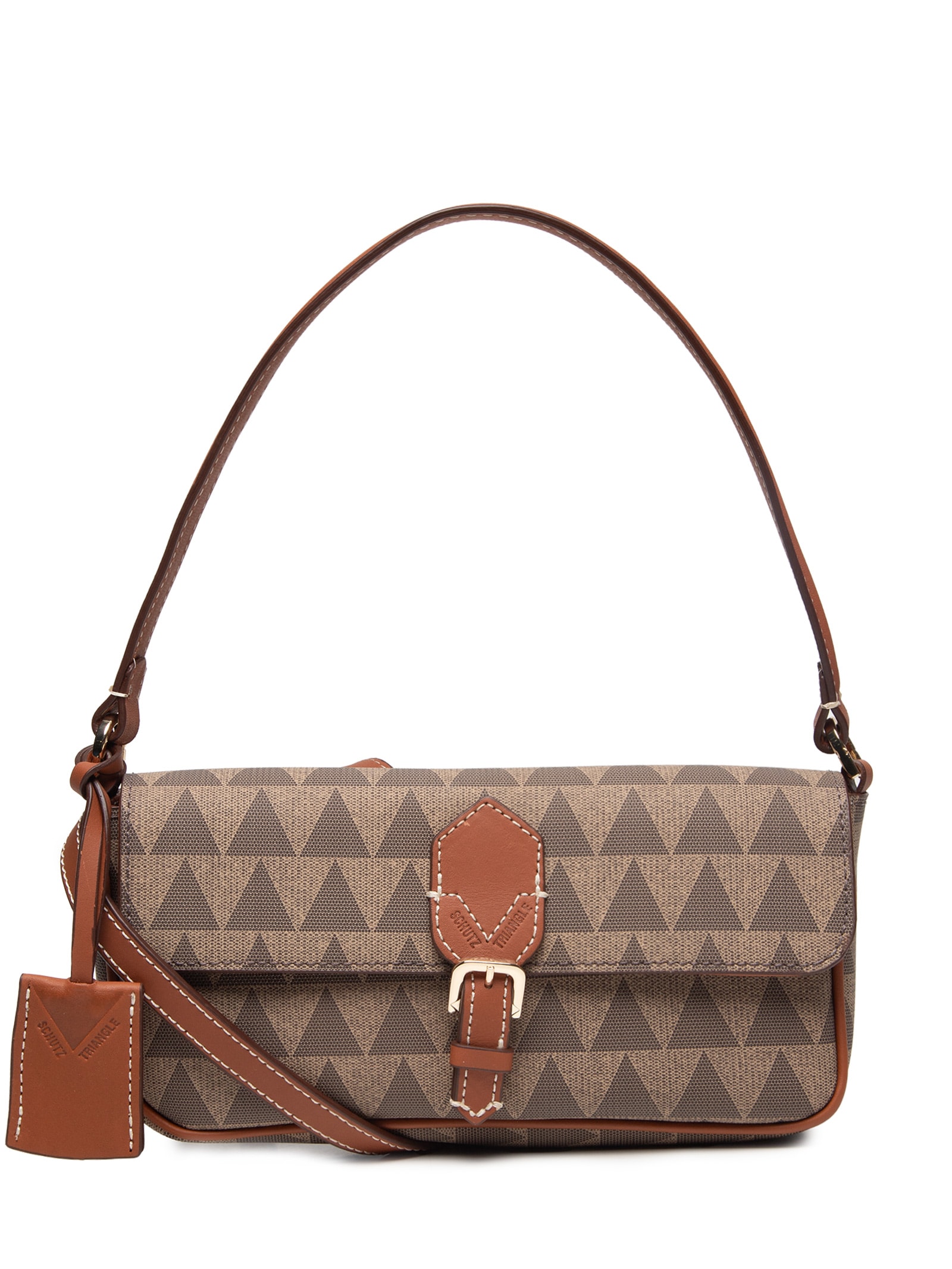 Bolsa Feminina Pequena New Canvas Triangle Madison Nat Cinza Schutz