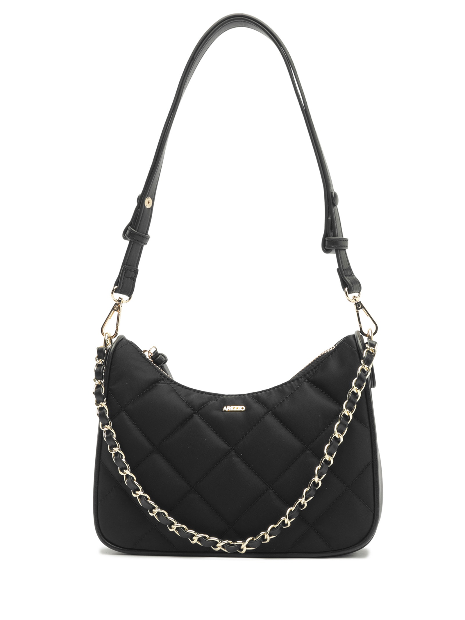 Bolsa Feminina Pequena Nylon Eco Calf Preto Arezzo