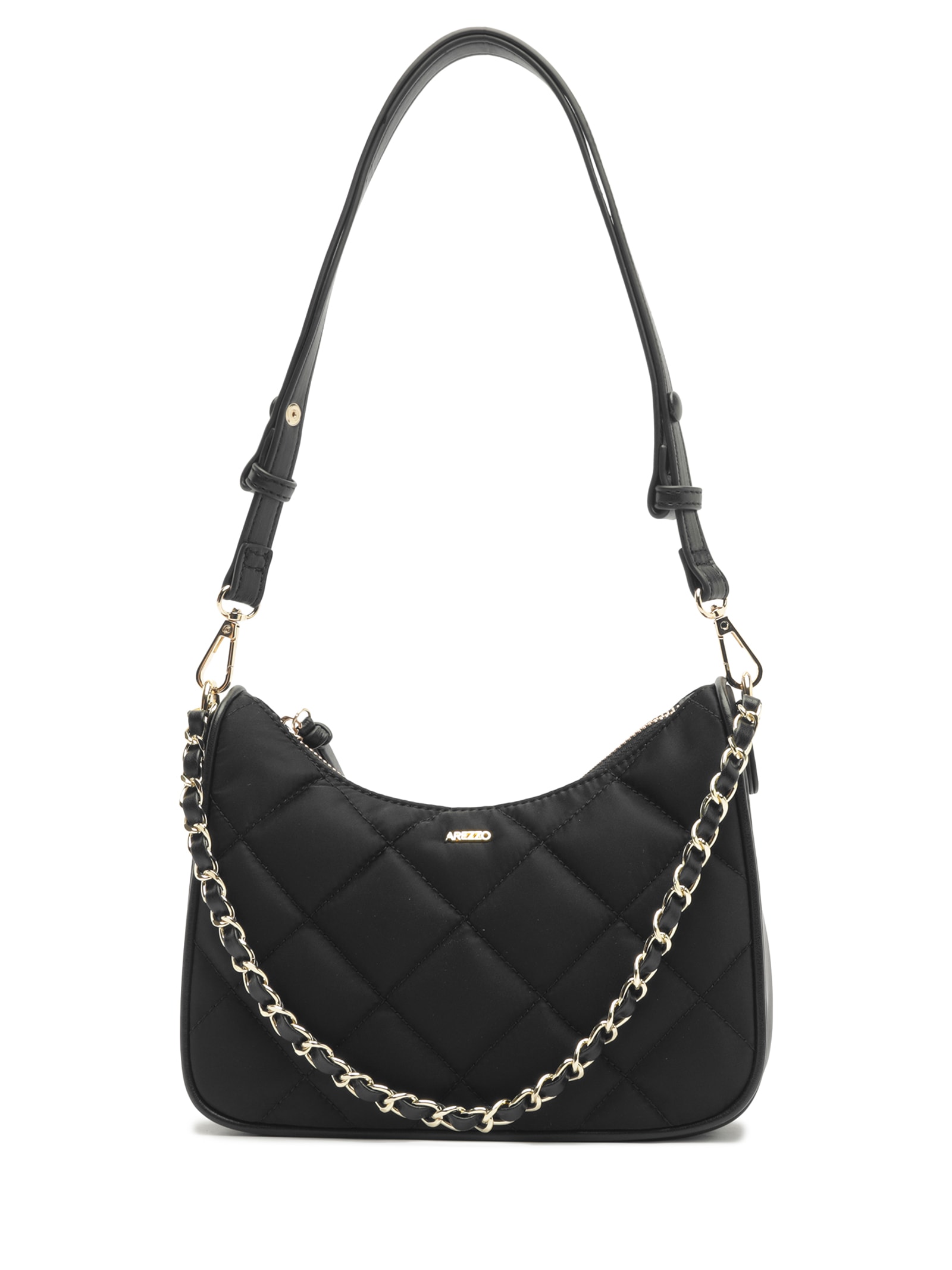 Bolsa Feminina Pequena Nylon Eco Calf Preto Arezzo