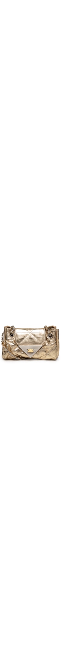 Bolsa Feminina Pequena S95 Couro - Dourado