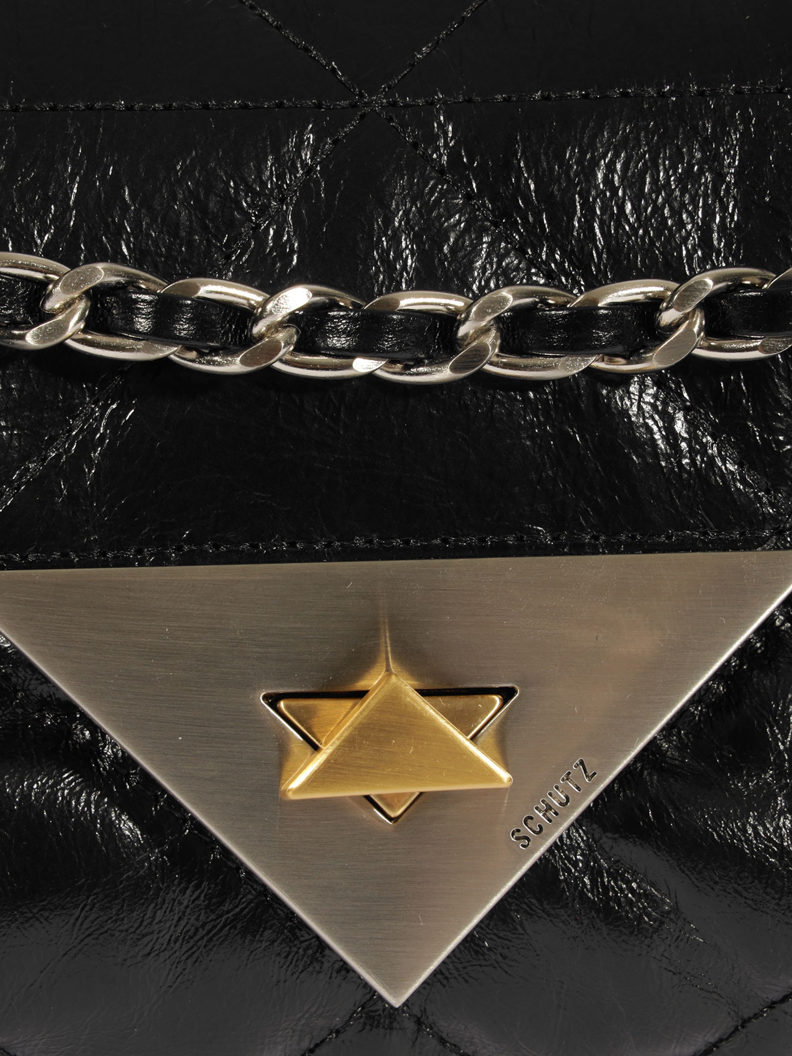 Bolsa Feminina Pequena S95 Couro Preto Schutz