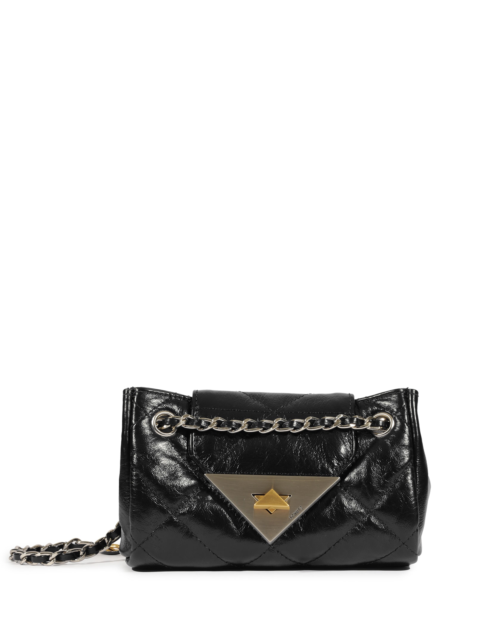 Bolsa Feminina Pequena S95 Couro Preto Schutz