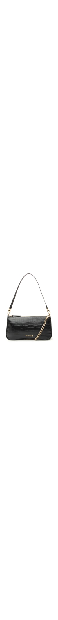 Bolsa Feminina Pequena Shoulder Croco Other - Preto