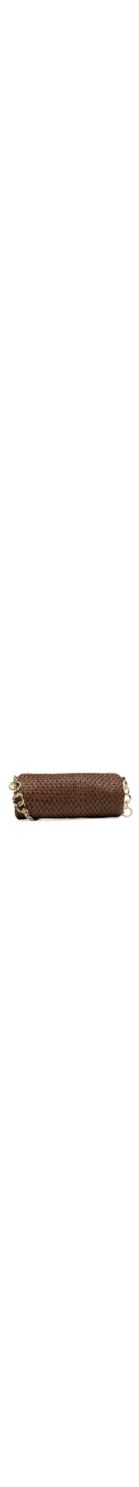 Bolsa Feminina Pequena Shoulder Tressê Metal Redondo - Marrom