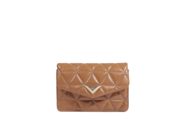 Bolsa Feminina Pequena Tiracolo 944 Matelassê - Marrom