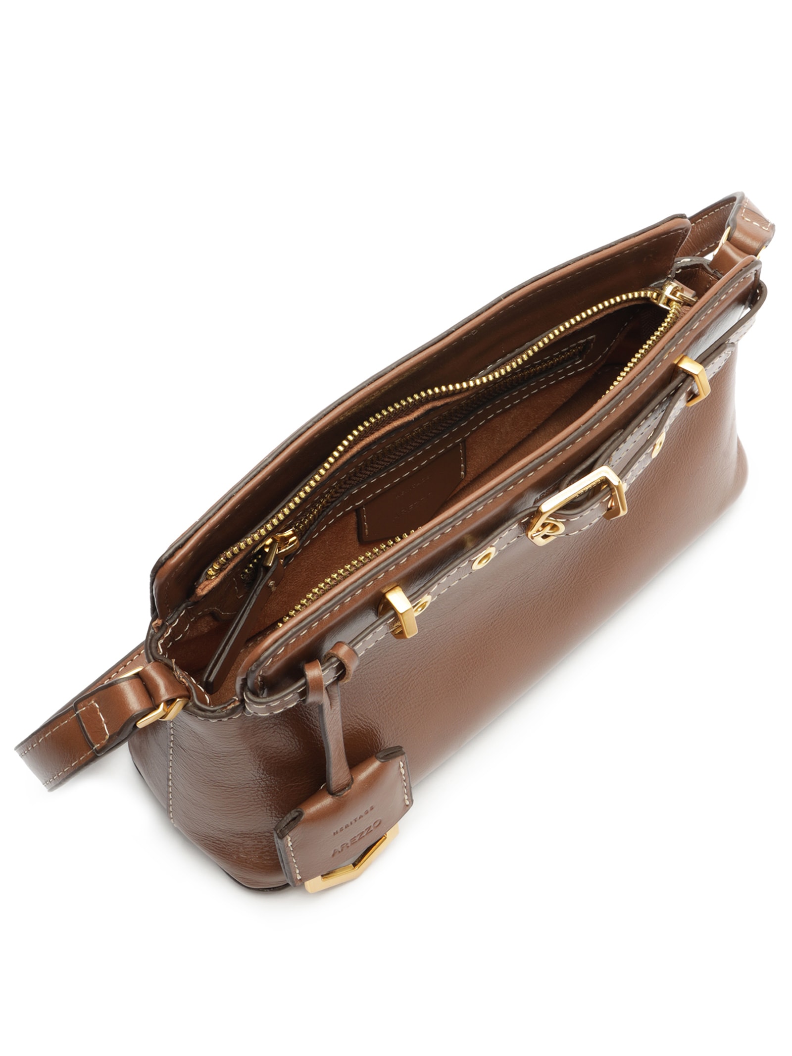 Bolsa Feminina Pequena Tiracolo Marrom Arezzo