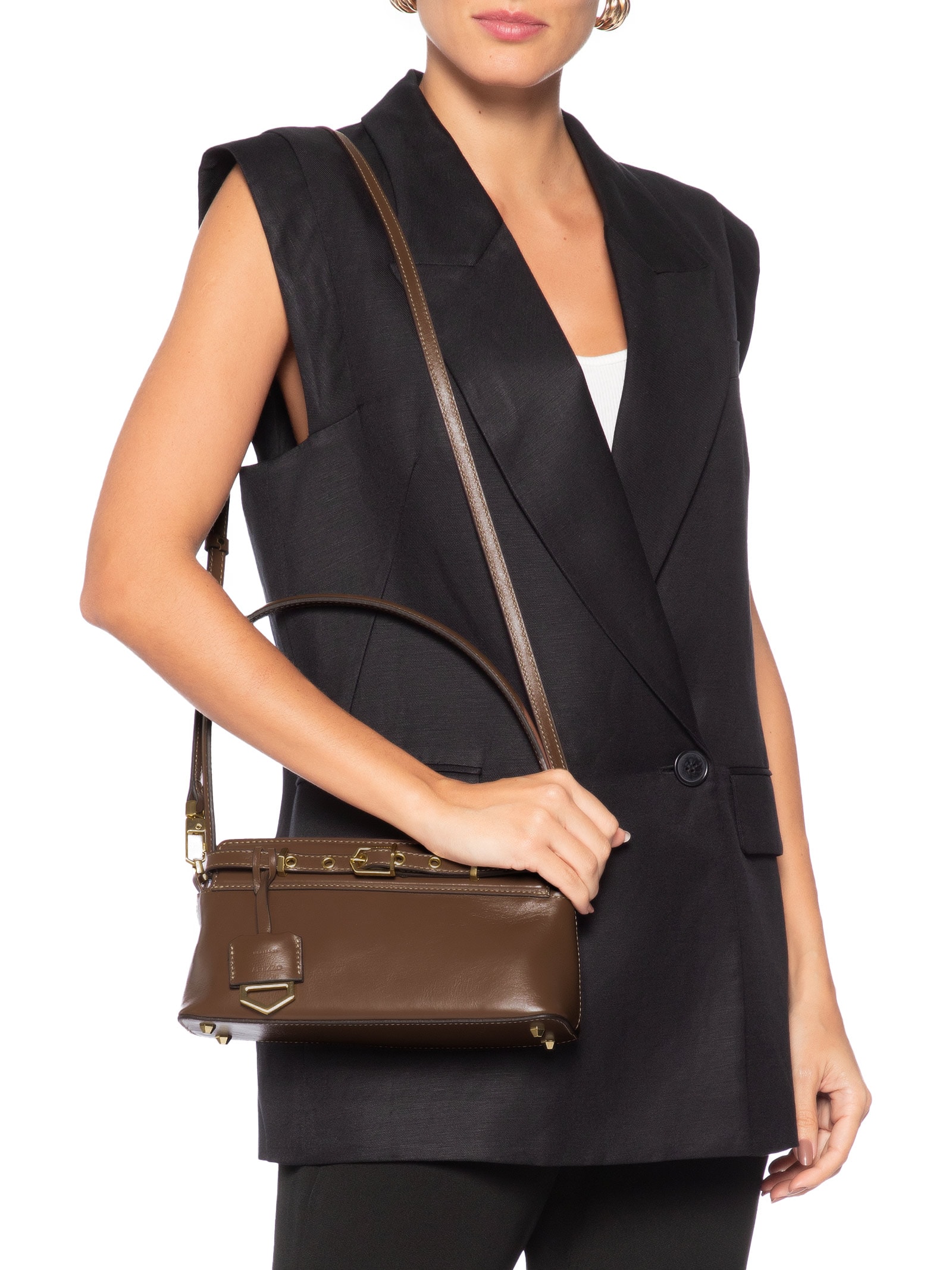 Bolsa Feminina Pequena Tiracolo Marrom Arezzo