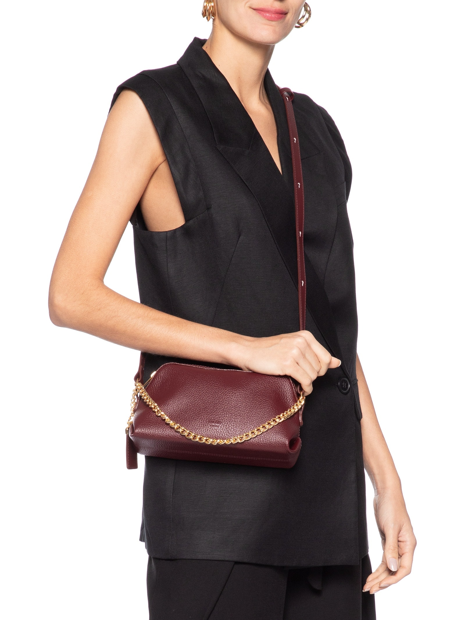 Bolsa Feminina Pequena Tiracolo Vinho Arezzo