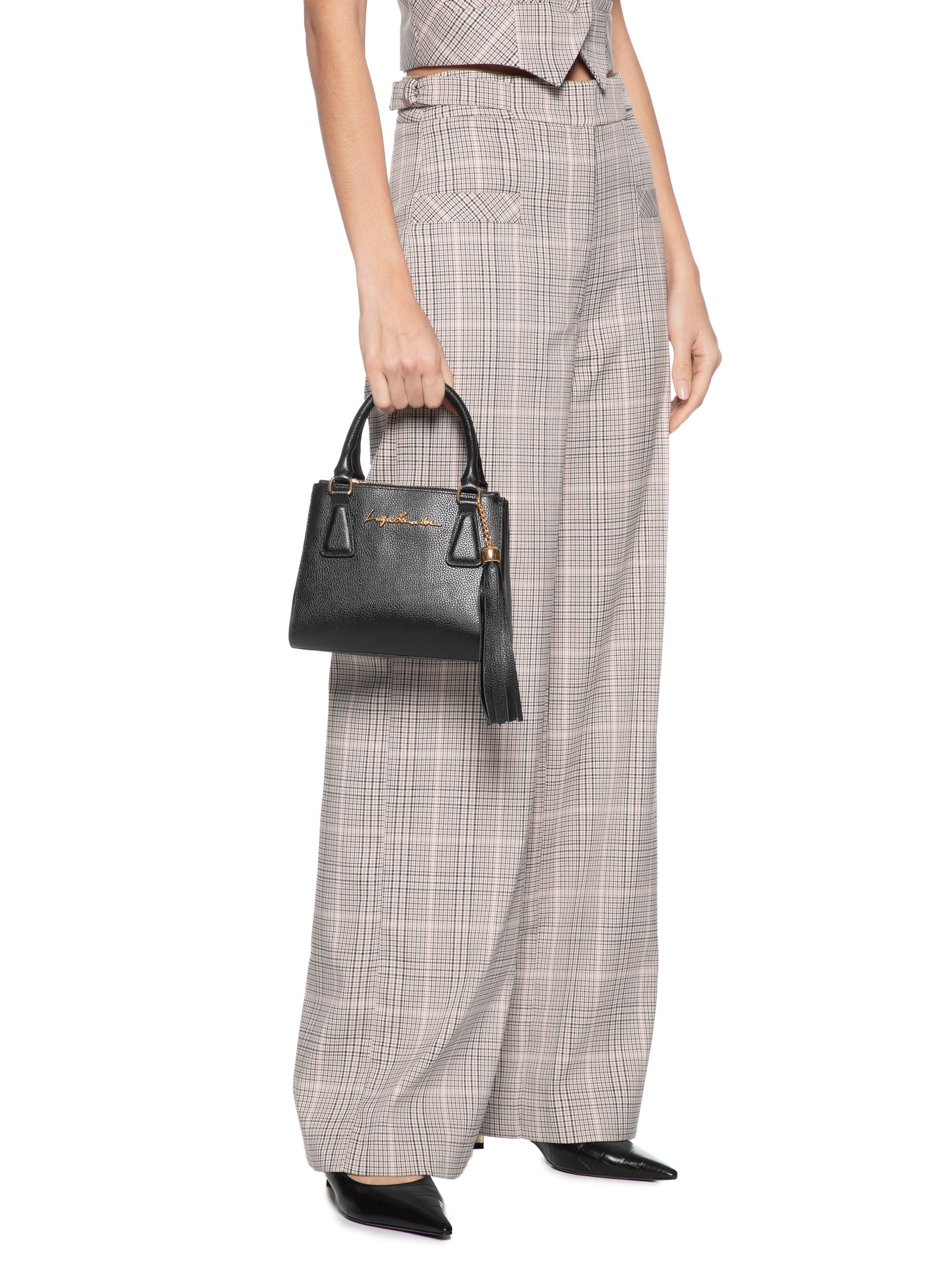 Luiza Barcelos - Bolsa Feminina Pequena Tote Em Couro Com Tassel