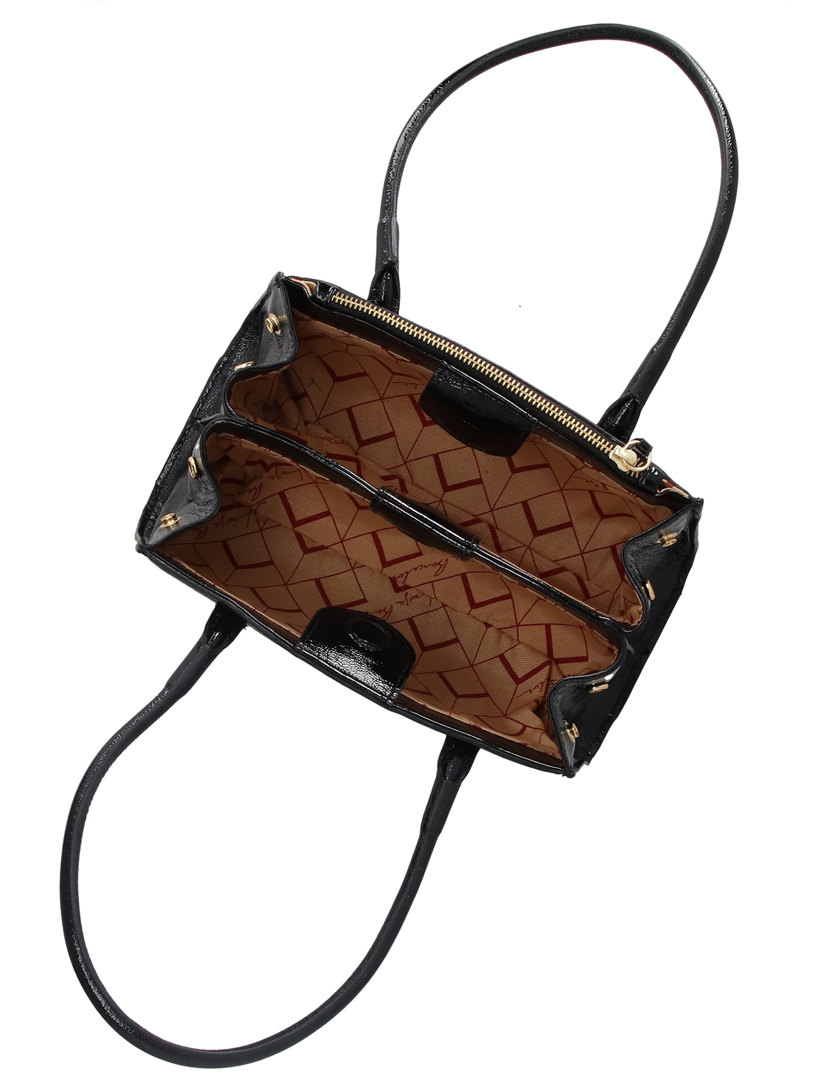 Bolsa Feminina Pequena Verniz Show Preto Luiza Barcelos