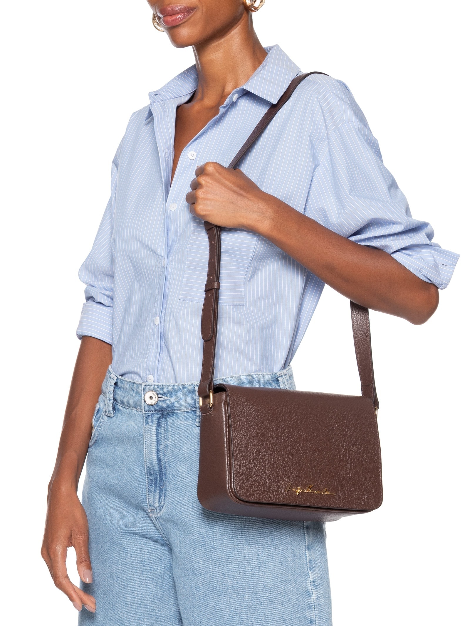 Bolsa Feminina Pequena Viena Marrom Luiza Barcelos