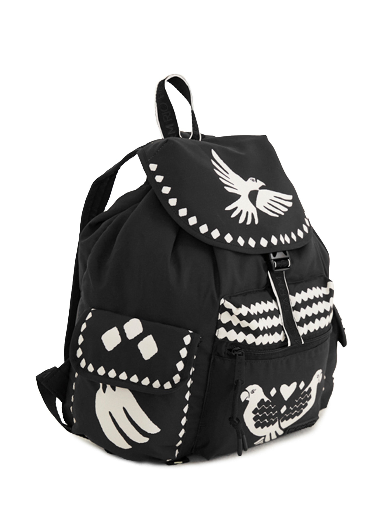 Bolsa Feminina Pipoca Lenço Dia E Noite Preto Farm Etc